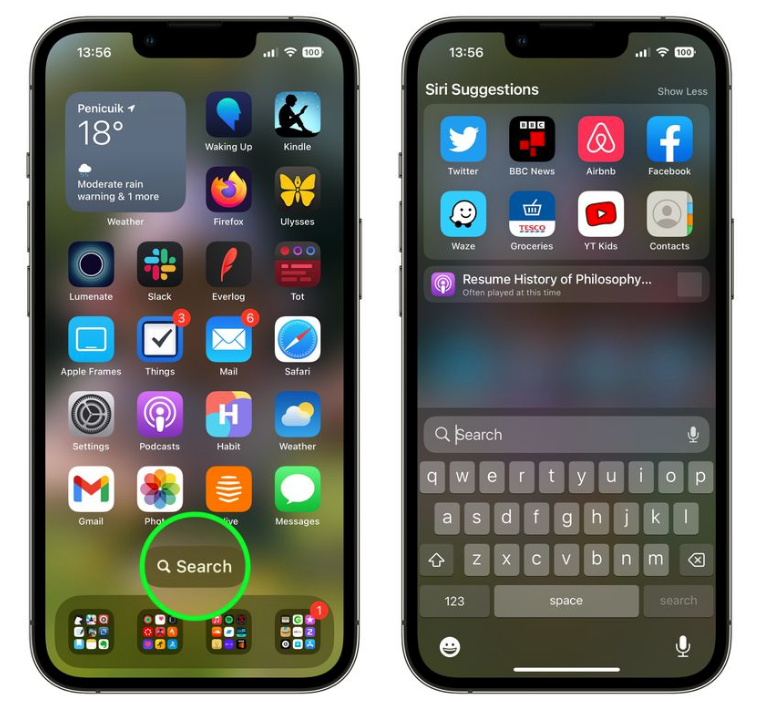 沧源苹果手机维修分享升级到 iOS 16 后，如何删除主屏幕上的搜索按钮 